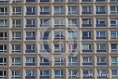 Exterior building facade, residential building Stock Photo