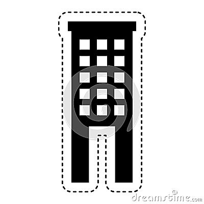 Exterior building isolated icon Vector Illustration