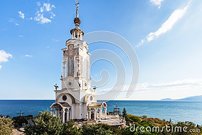 Exterior of Church-lighthouse of St. Nicholas Stock Photo