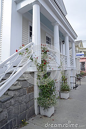 Exterior of a colonial style house Stock Photo