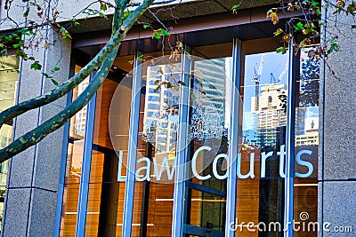 Exterior Detail, NSW Law Courts Building, Sydney, Australia Editorial Stock Photo
