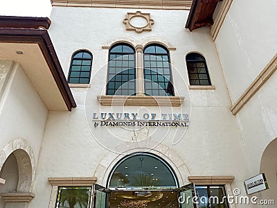 The exterior of a Diamonds International store at an outdoor mall in Orlando, Florida Editorial Stock Photo