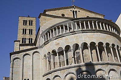 Exterior of Duomo (Cathedral) in Arezzo Stock Photo