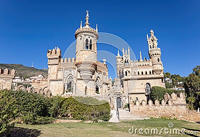 Exterior facade of Castillo de Colomares monument, in the form of a castle, Editorial Stock Photo