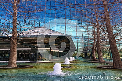 Exterior of the Fountain Building in Dallas, Texas Editorial Stock Photo