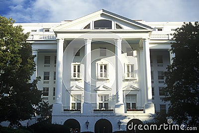 Exterior of Greenbrier Country Club and Resort, White Sulphur Spring, WV Stock Photo