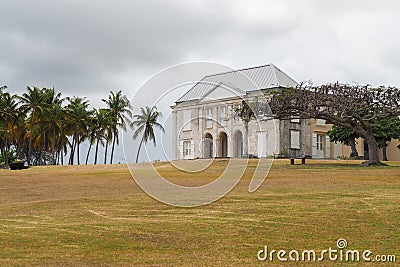 Exterior of Habitation Murat in Marie Galante, Guadeloupe Stock Photo