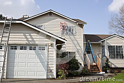 Exterior House Painting Stock Photo