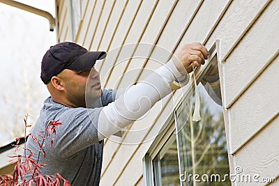 Exterior House Painting Stock Photo