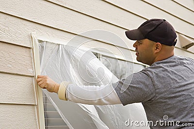 Exterior House Painting Stock Photo