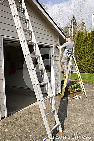 Exterior House Painting Stock Photo