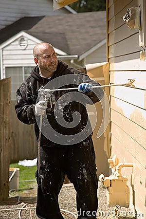 Exterior House Painting Stock Photo