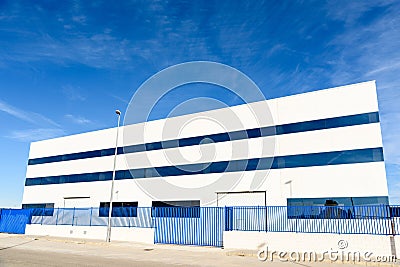 Exterior industrial warehouse Stock Photo