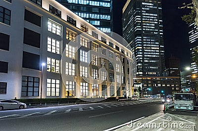 Exterior Kitte shopping mall Chiyoda Tokyo. Editorial Stock Photo