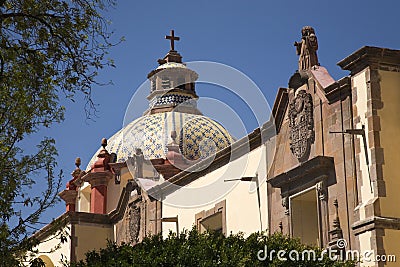 Exterior of Mexican church Stock Photo