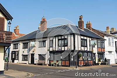 Exterior of the Mill Inn pub in Aldeburgh. UK Editorial Stock Photo