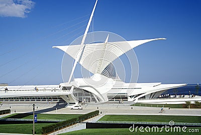 Exterior of the Milwaukee Art Museum on Lake Michigan, Milwaukee, WI Editorial Stock Photo