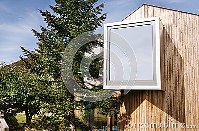 Exterior of modern eco house Stock Photo