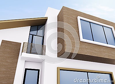 Exterior of modern house Stock Photo