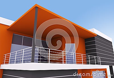 Exterior of modern house Stock Photo