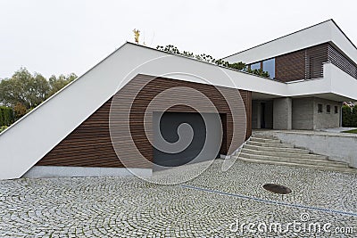 Exterior of a modern house Stock Photo