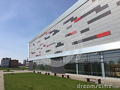 Modern sport arena in Koszalin Poland Editorial Stock Photo