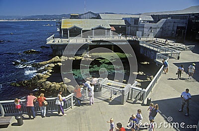 Exterior of Monterey Aquarium, Monterey, CA Editorial Stock Photo