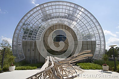 Exterior of Myriad Botanical Garden Oklahoma Stock Photo