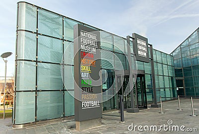 Exterior of The National Football Museum Manchester England February 2013 Editorial Stock Photo