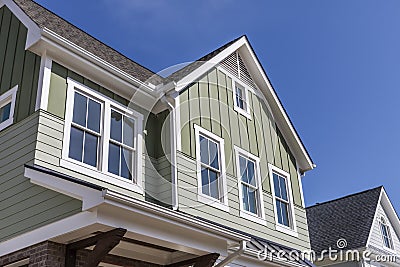 Exterior of a new model house Stock Photo