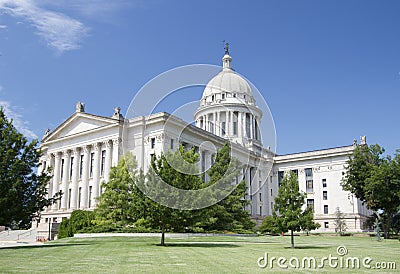Exterior of Oklahoma state capitol Stock Photo