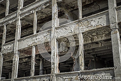 Exterior of old ruined building Stock Photo