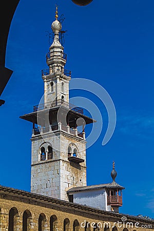 Exterior of Omayad mosque in ancient City of Damascus, Syria Stock Photo