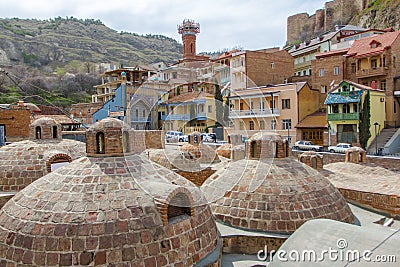 Exterior of public bath in Tbilisi, Georgia. Stock Photo