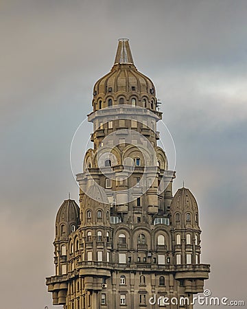 Salvo Palace Exterior, Montevideo, Uruguay Stock Photo