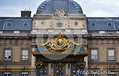 Exterior shot of the Palace of Justice Paris, City courthouse in Paris, France Stock Photo