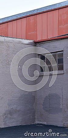 Exterior of a small industrial building Stock Photo