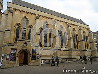 Exterior of Temple Church, London, England Editorial Stock Photo