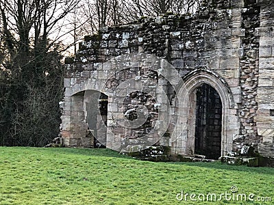 Exterior of Spofforth Castle in Yorkshire, England UK Stock Photo