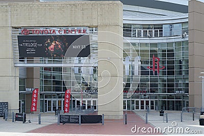 The exterior of the Toyota Center in Houston Editorial Stock Photo