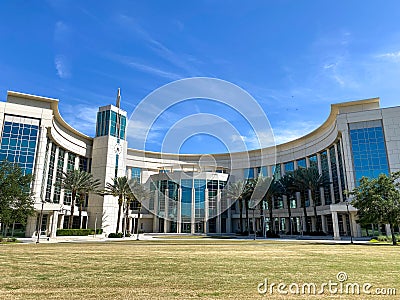 The exterior University of Central Florida College of Medicine building in Lake Nona area of Orlando, Florida Editorial Stock Photo