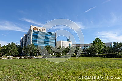 The exterior University of Central Florida College of Medicine building Editorial Stock Photo