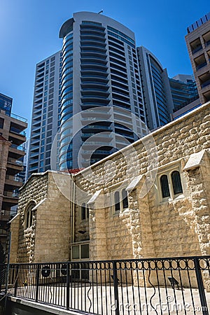 Anglican church in Beirut Stock Photo