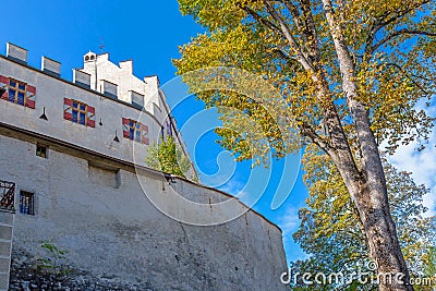 Exterior view of the castle in Bruneck Stock Photo
