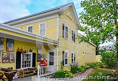 Exterior view of a famous, timber-built custom house and gift shop. Editorial Stock Photo