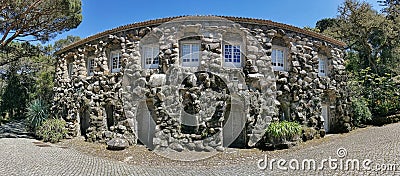 Exterior view at the garden house on Monserrate Palace, a palatial villa located on Sintra, the traditional summer resort of the Editorial Stock Photo