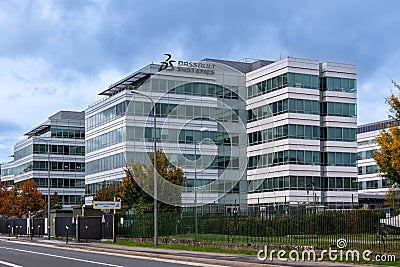 Exterior view of the headquarters of Dassault SystÃ¨mes, VÃ©lizy-Villacoublay, France Editorial Stock Photo