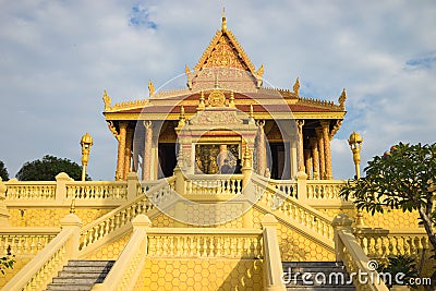 Exterior view of Khmer temple building in Asia Stock Photo