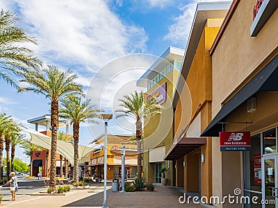 Exterior view of the Las Vegas South Premium Outlets Editorial Stock Photo