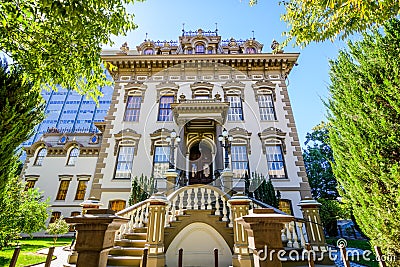 Exterior view of the Leland Stanford Mansion, Sacramento Stock Photo